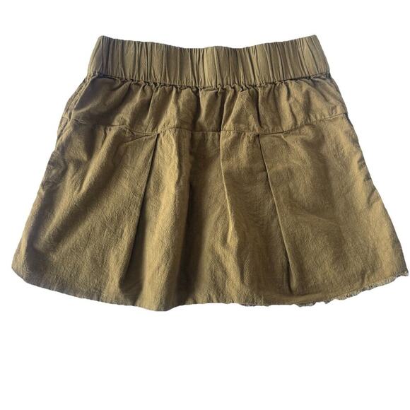 FREE PEOPLE Mariposa Mini Skirt Cocoa Utility Cotton Pockets Boho Size Small - Picture 4 of 8